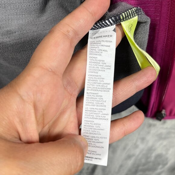 Icebreaker GT Merino Jacket Women's Large Pink Full Zip Lightweight Outerwear - Picture 13 of 13